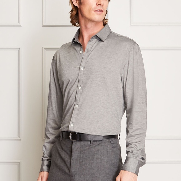 Japanese Knit Shirt - New With Tags - NEVER WORN - Heather Grey